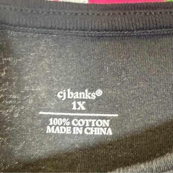 CJ Banks, Classic Black Long Sleeve T-Shirt. Size 1X. In excellent condition! - Picture 2 of 5
